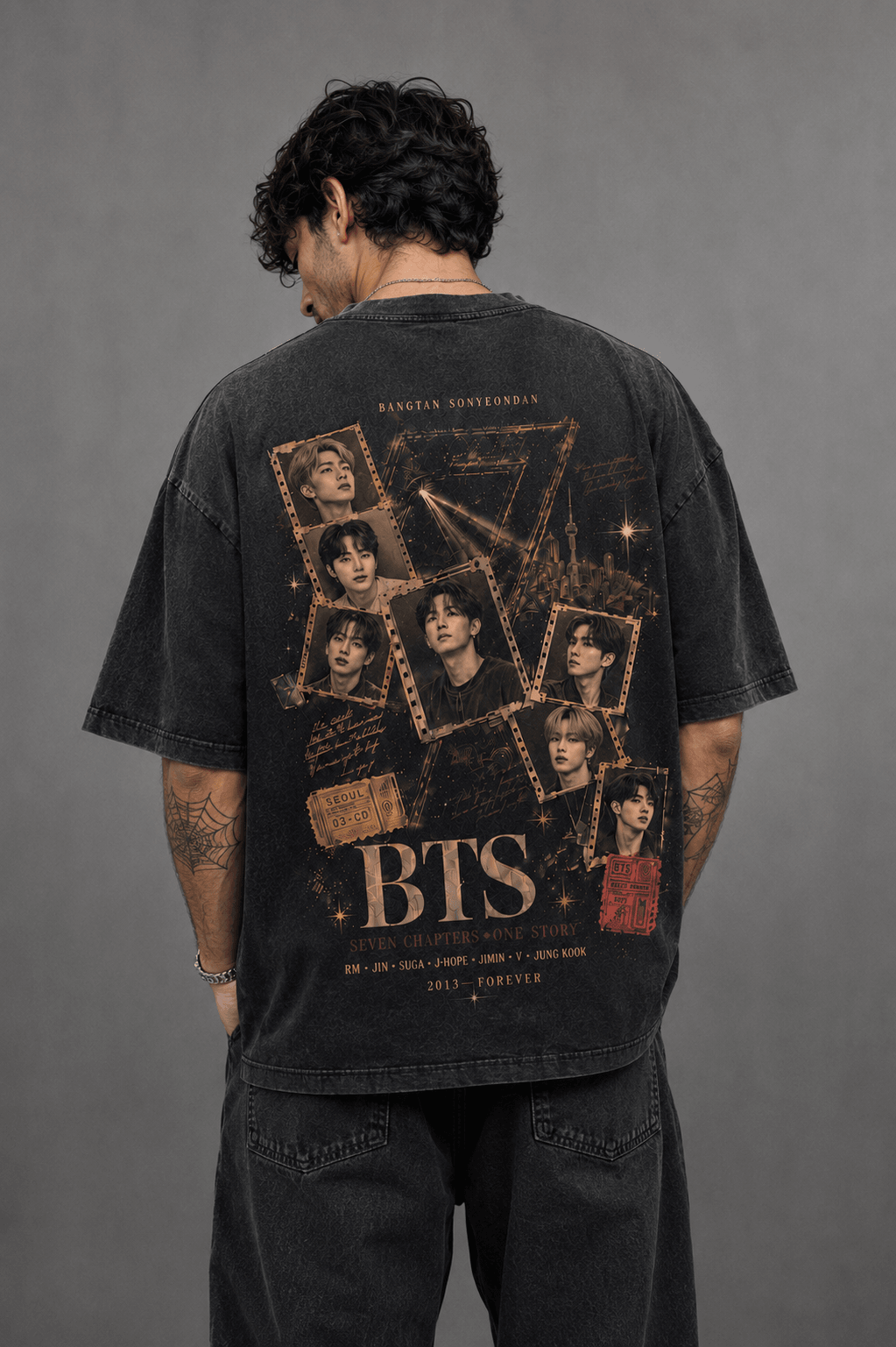 BTS — black shirt mockup