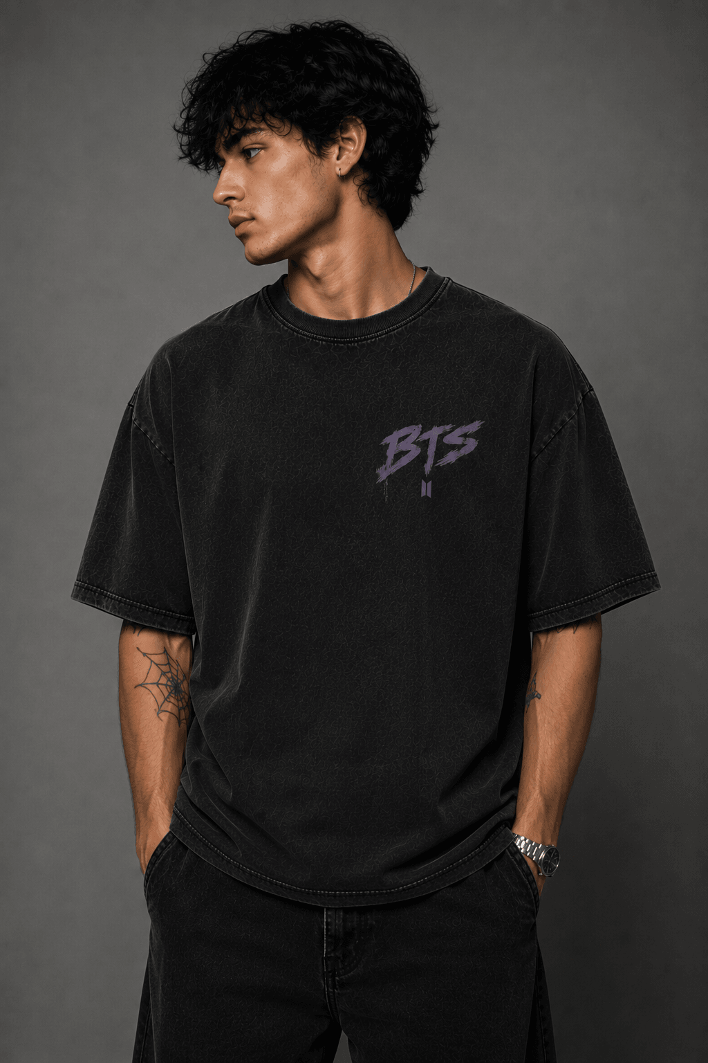 BTS — black shirt mockup