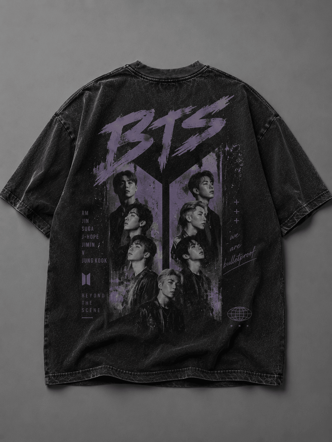 BTS — black shirt mockup