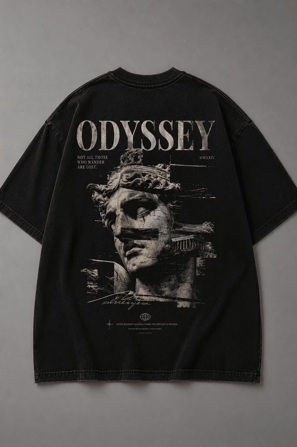 THE ODYSSEY — black shirt mockup