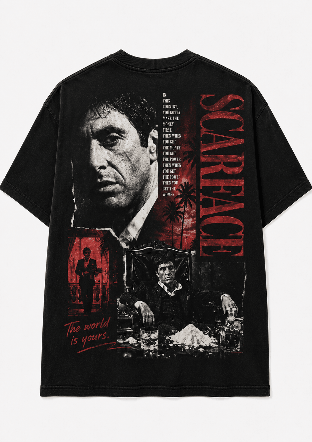 SCARFACE — black shirt mockup