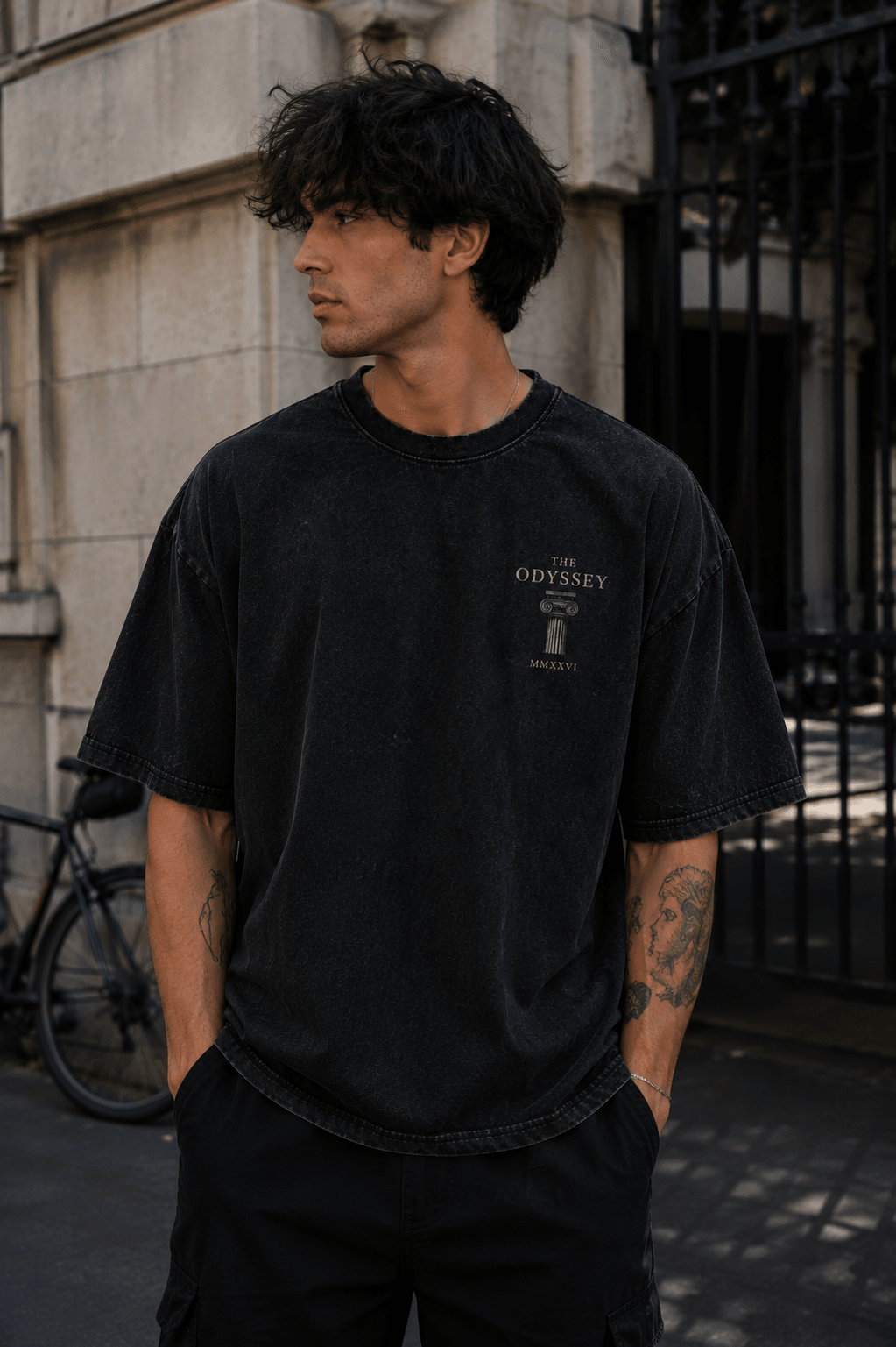 THE ODYSSEY — black shirt mockup