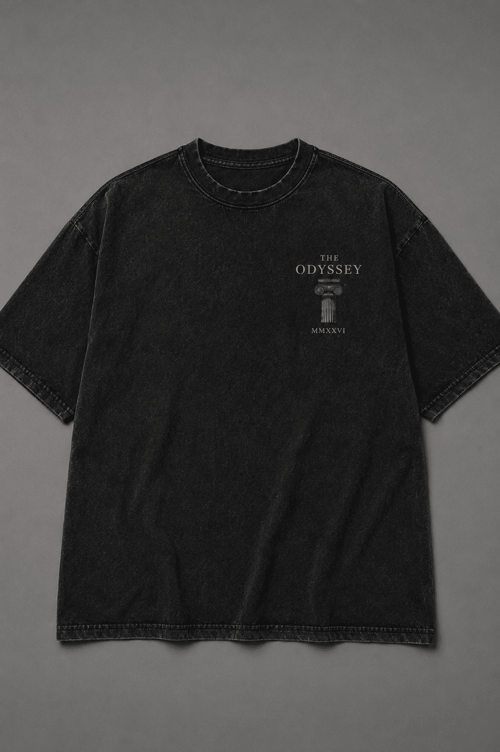 THE ODYSSEY — black shirt mockup