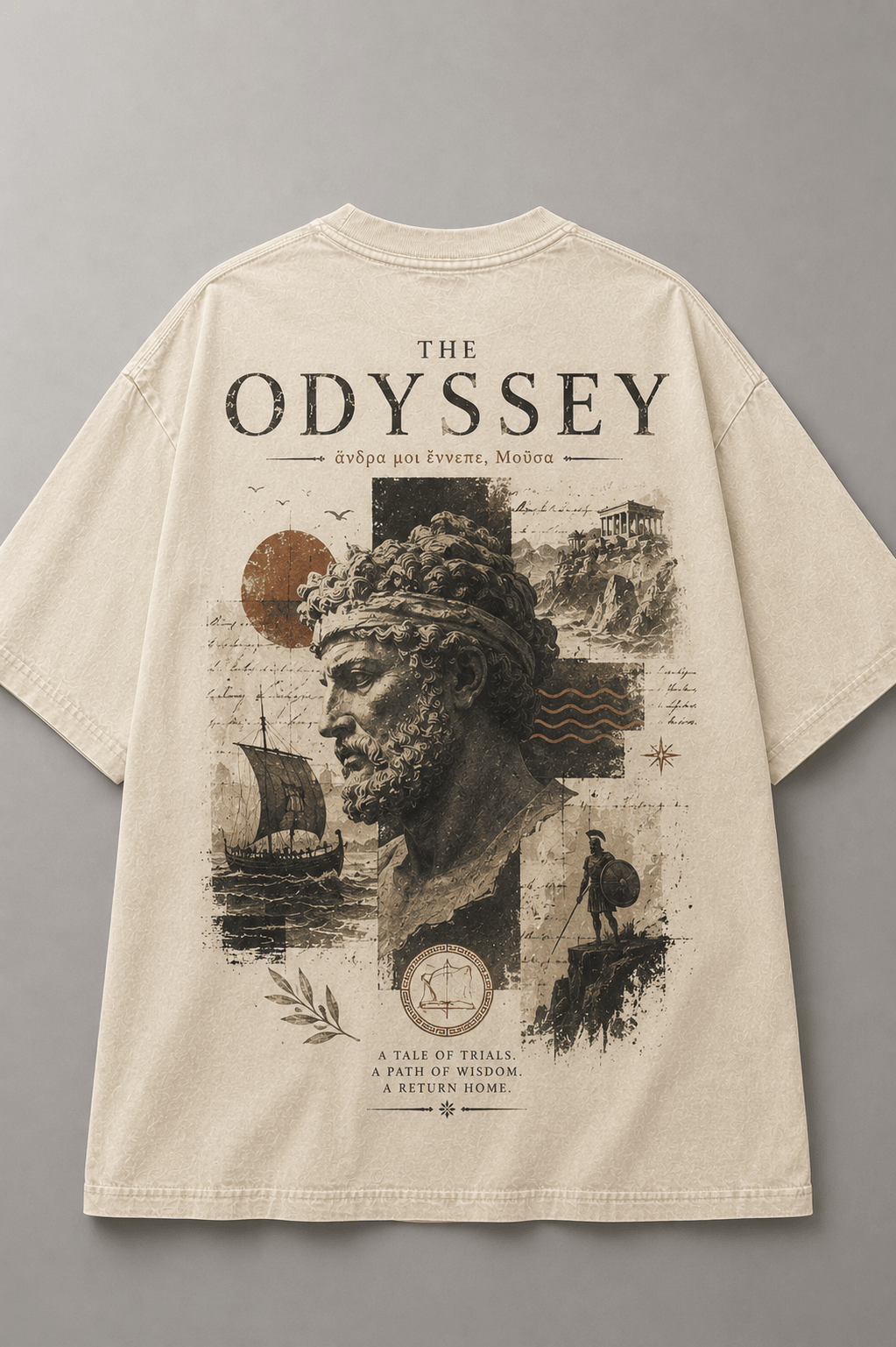 THE ODYSSEY — white shirt mockup