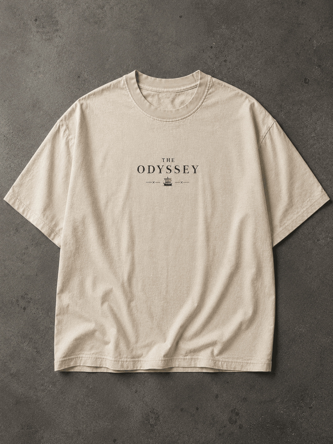 THE ODYSSEY — white shirt mockup