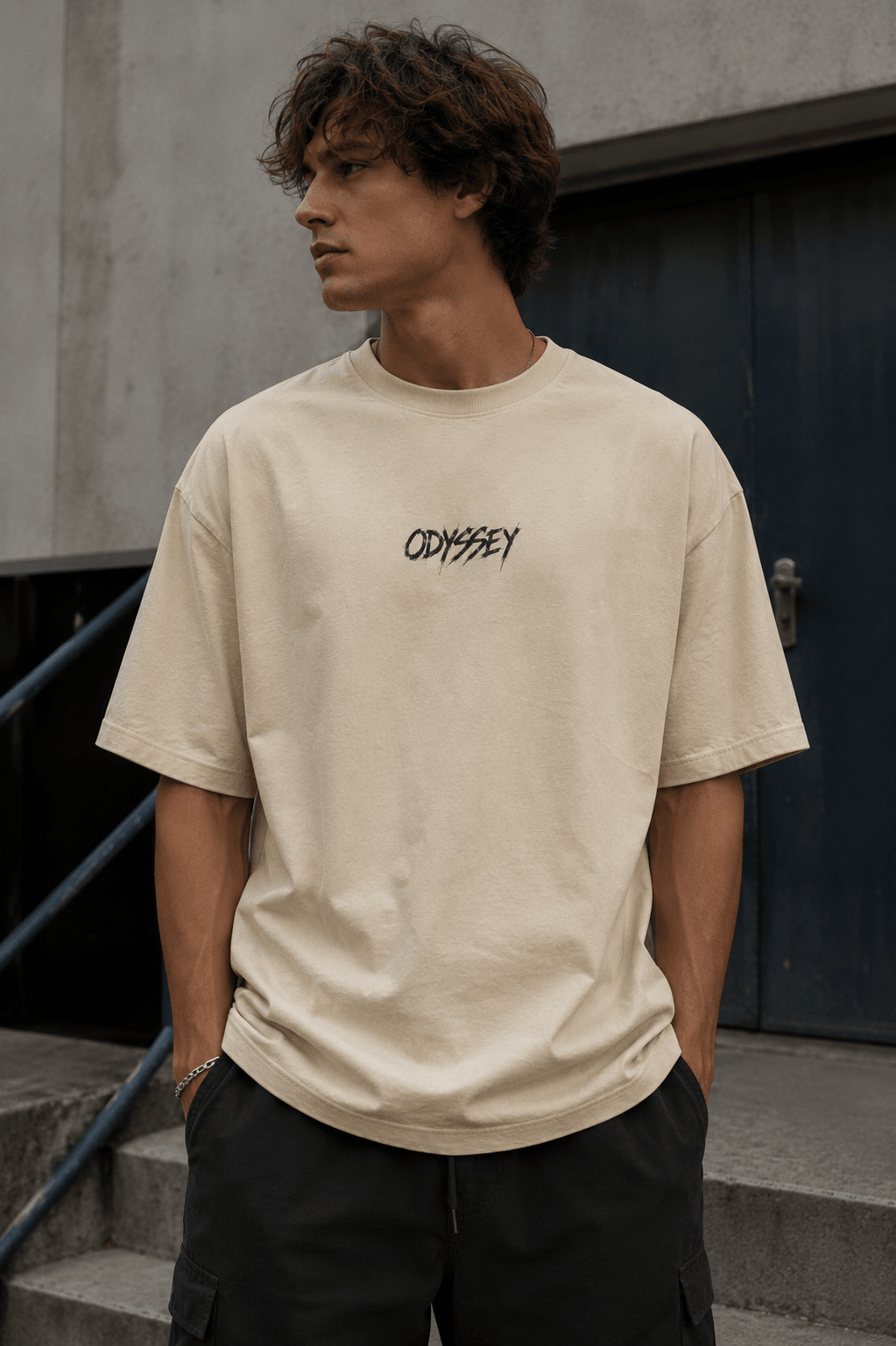 THE ODYSSEY — white shirt mockup