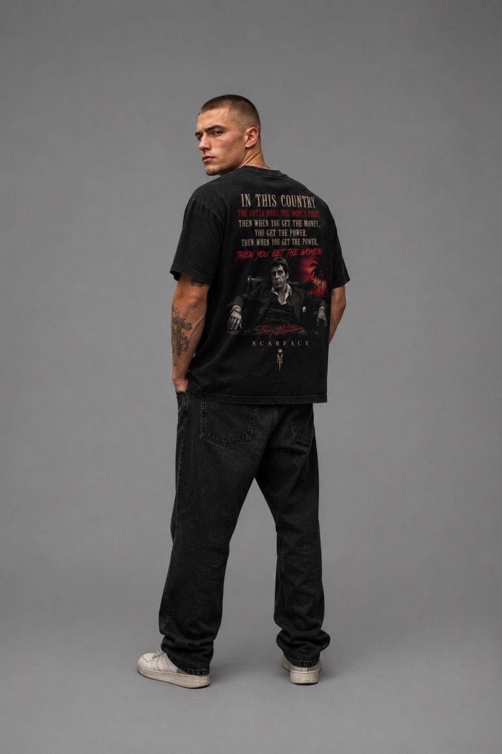 SCARFACE — black shirt mockup