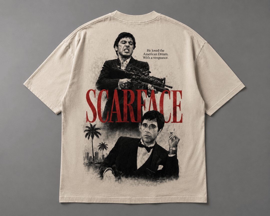 SCARFACE — white shirt mockup