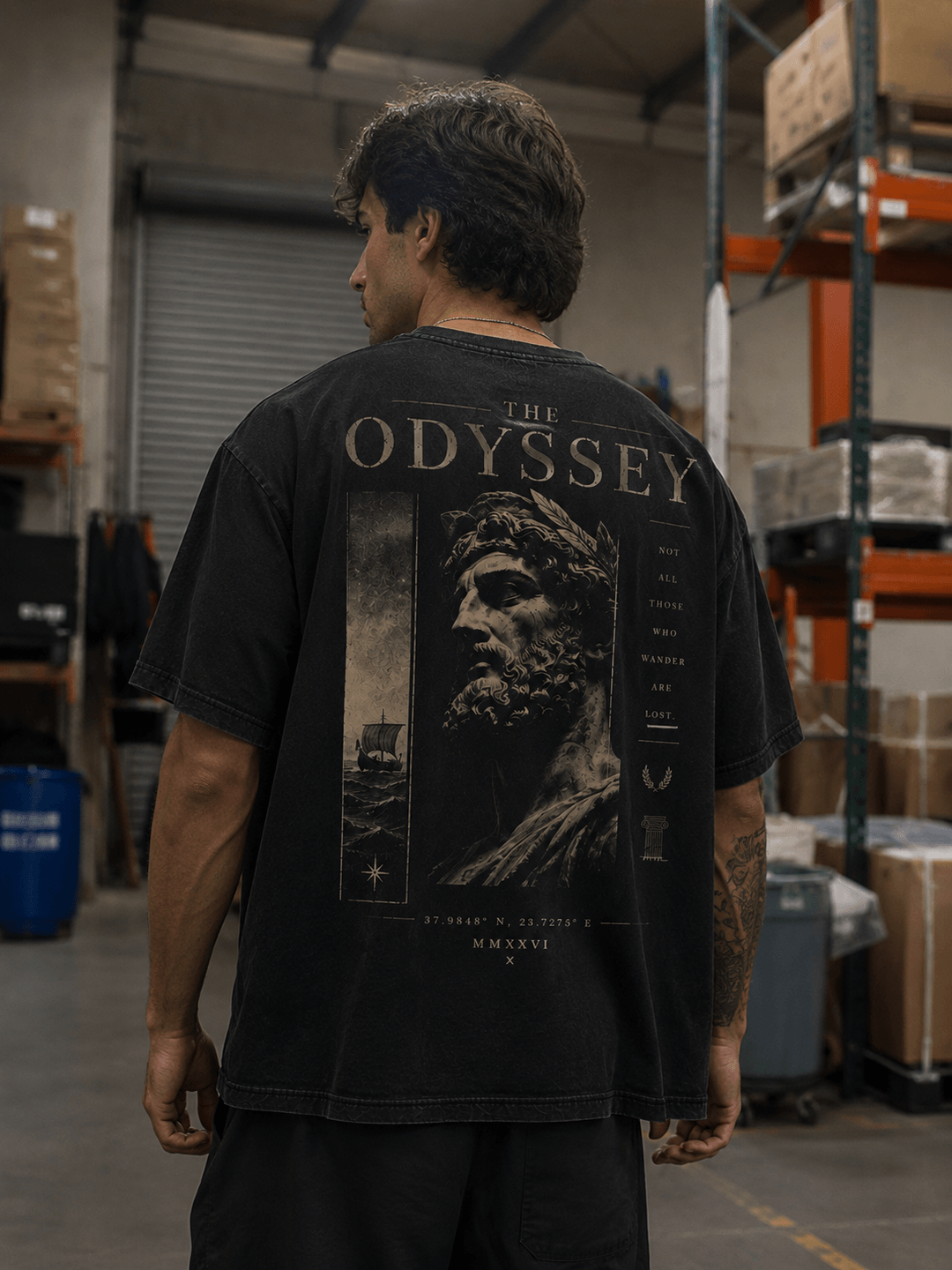 THE ODYSSEY — black shirt mockup