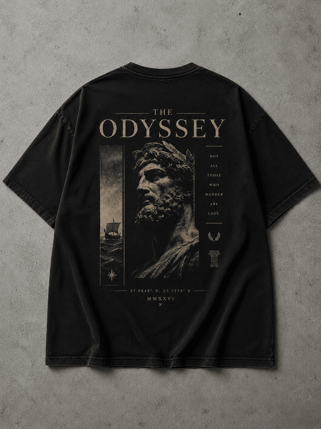 THE ODYSSEY — black shirt mockup