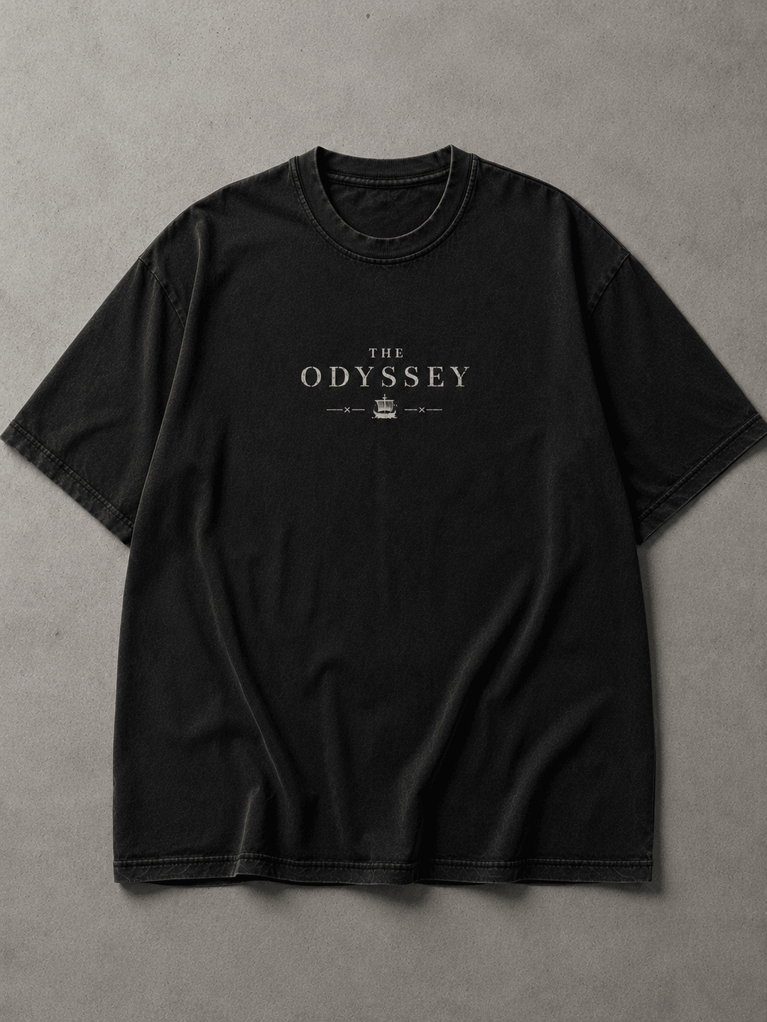 THE ODYSSEY — black shirt mockup