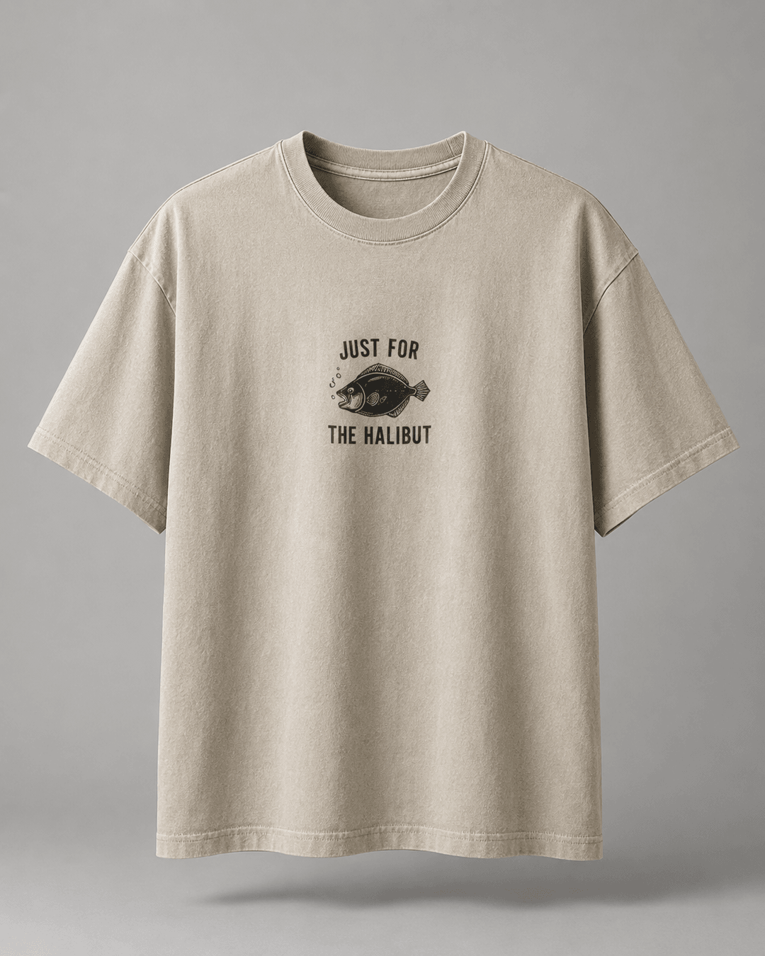 GONE FISHING — white shirt mockup