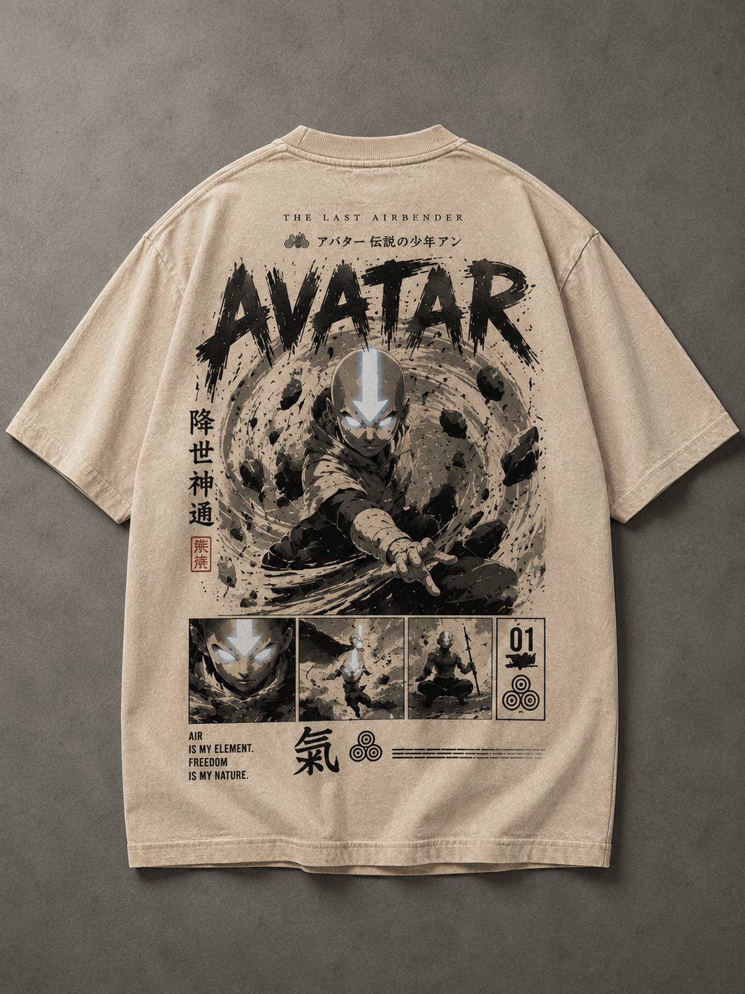 AVATAR AANG: THE LAST AIRBENDER — white shirt mockup