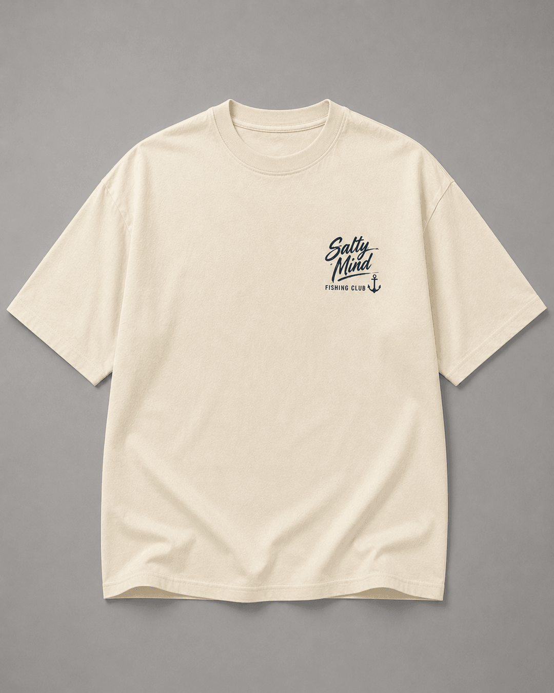 GONE FISHING — white shirt mockup
