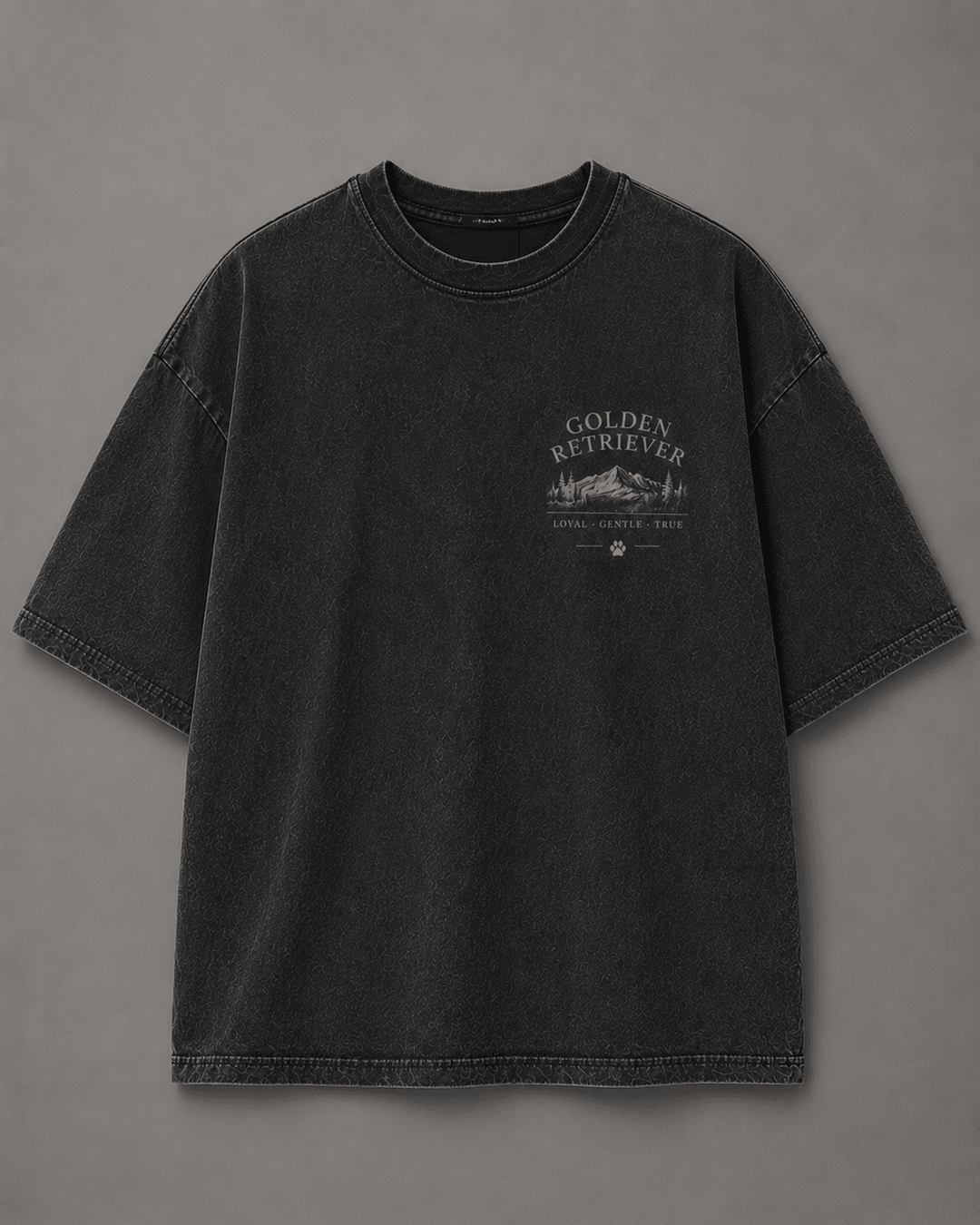 GOLDEN RETRIEVER — black shirt mockup