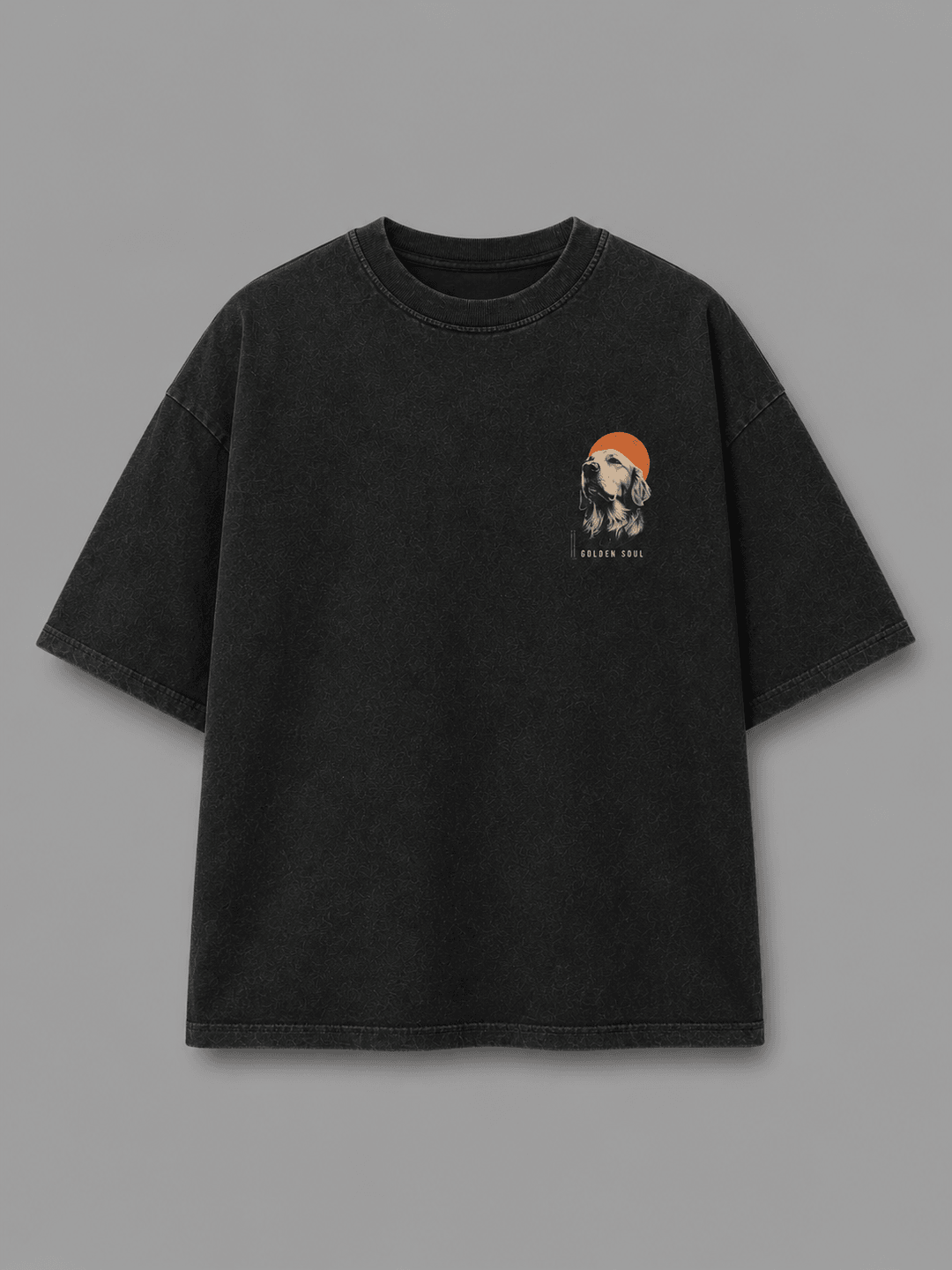 GOLDEN RETRIEVER — black shirt mockup