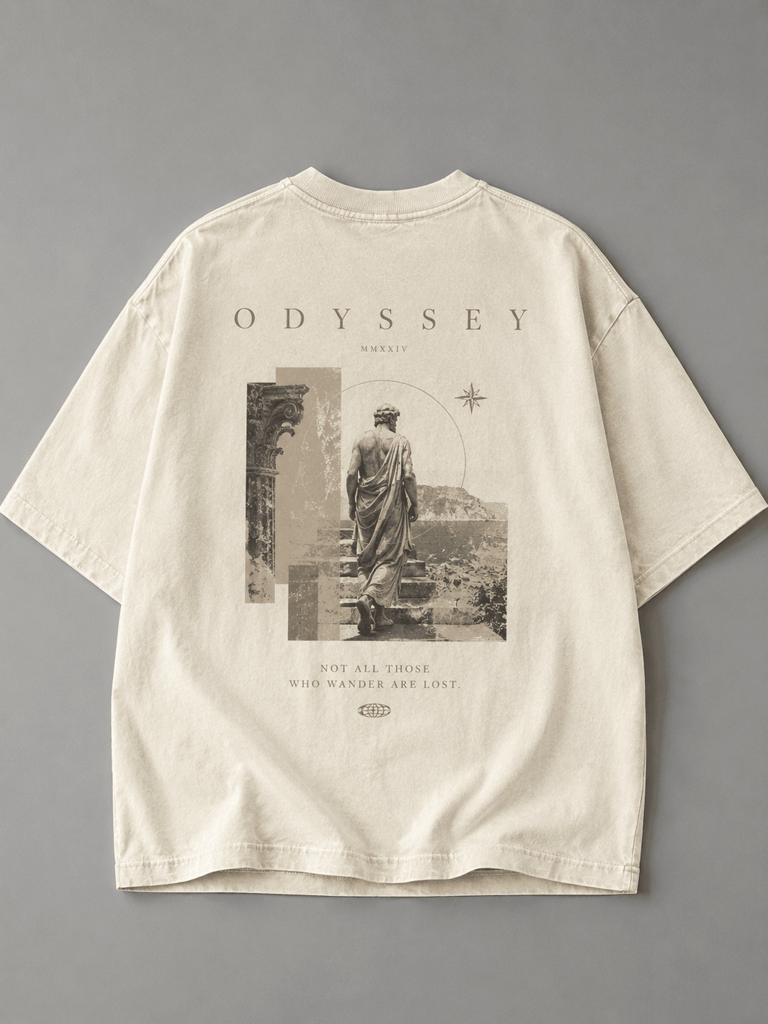 THE ODYSSEY — white shirt mockup