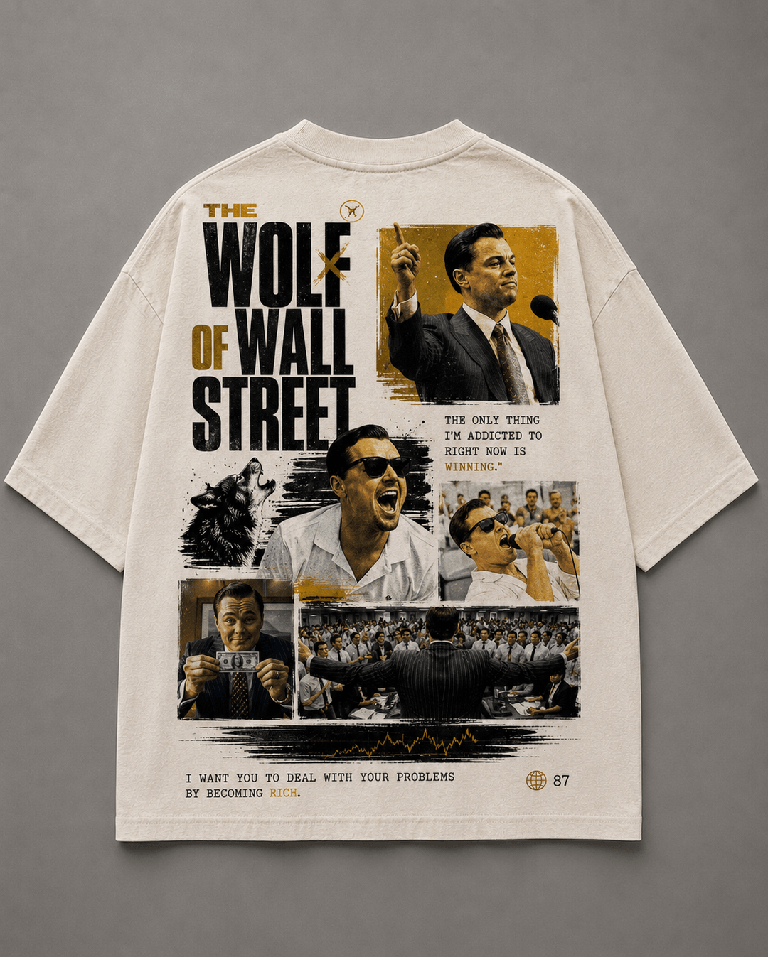 WOLF OF WALL STREET — white shirt mockup