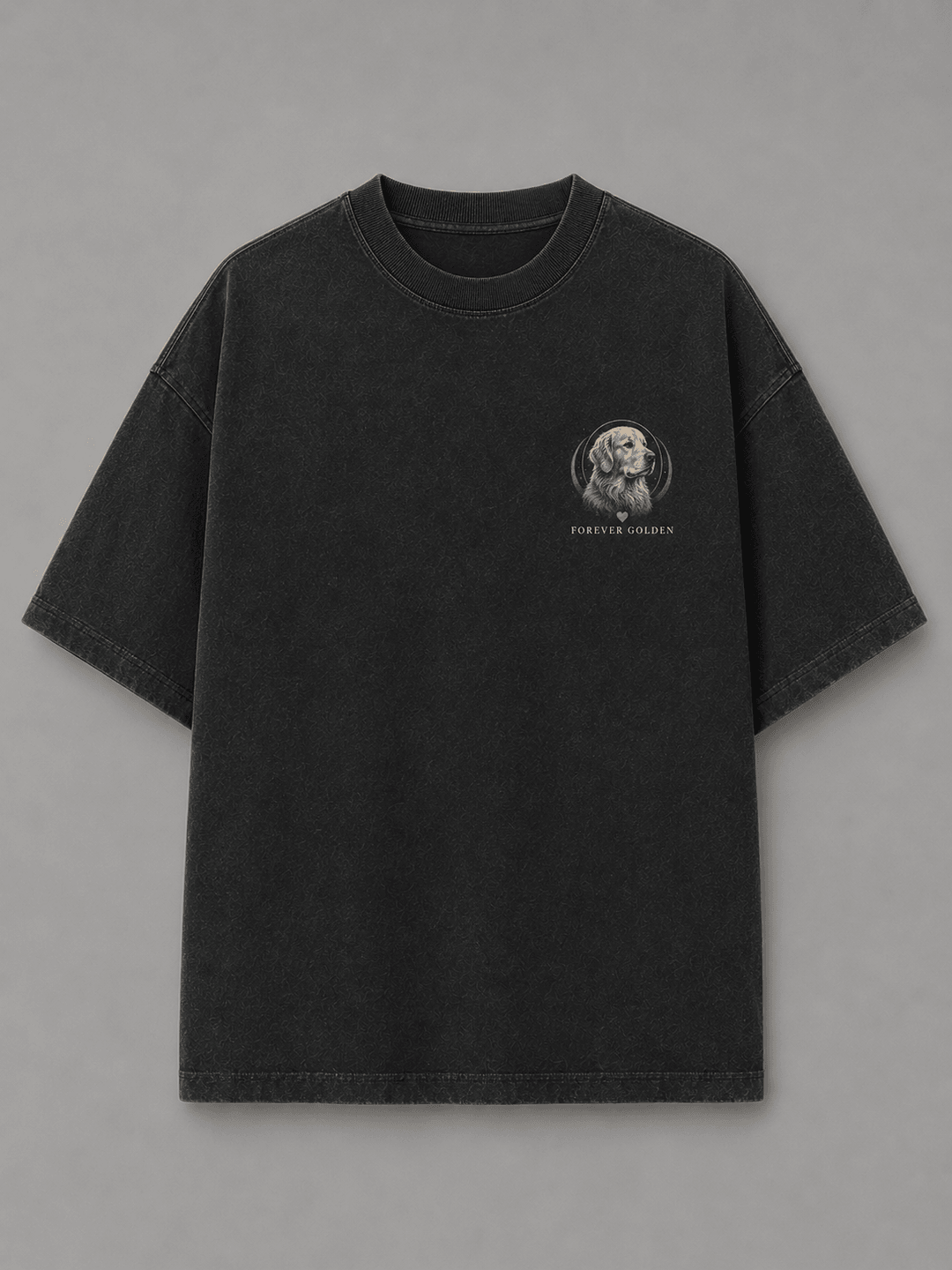 GOLDEN RETRIEVER — black shirt mockup