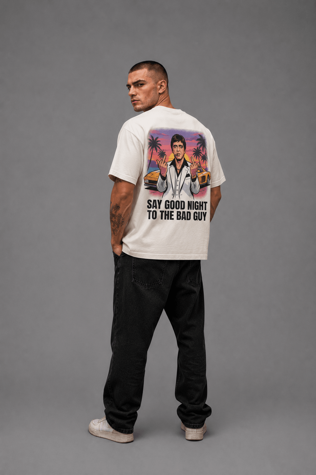 SCARFACE — white shirt mockup
