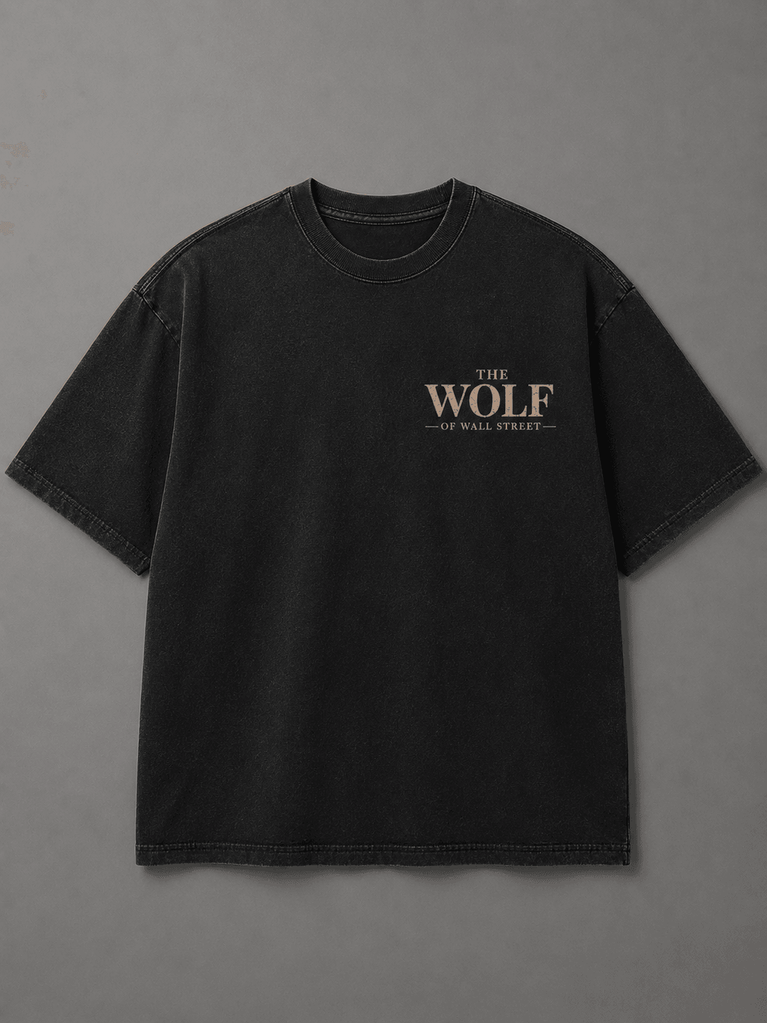 WOLF OF WALL STREET — black shirt mockup