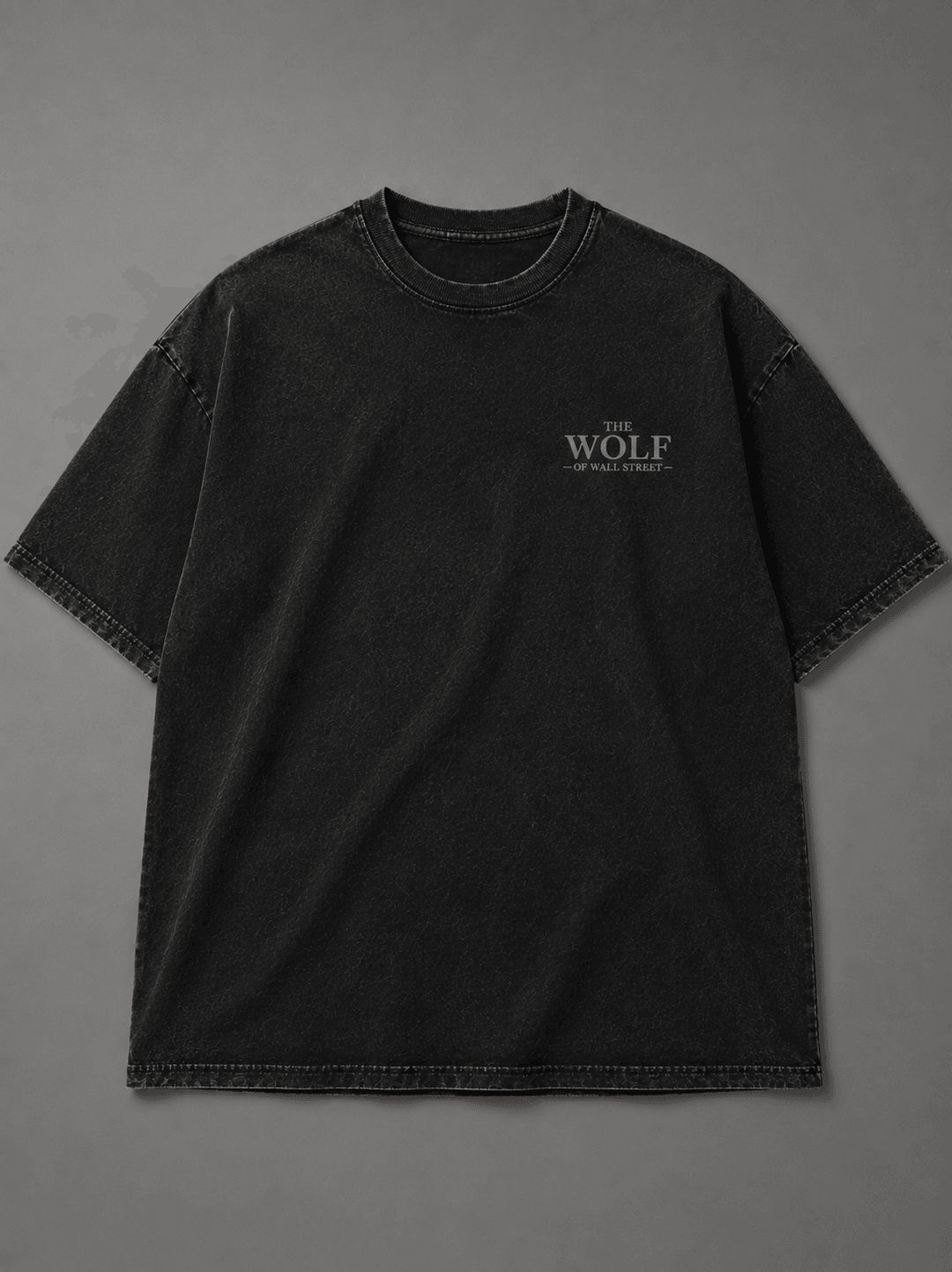WOLF OF WALL STREET — black shirt mockup