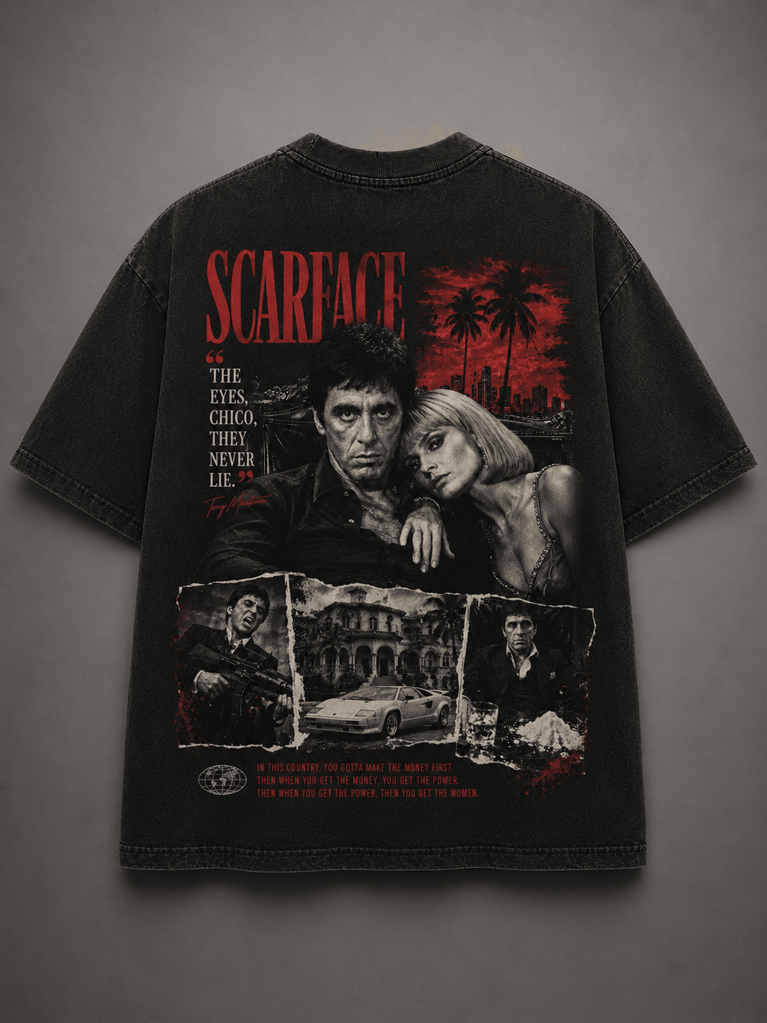 SCARFACE — black shirt mockup