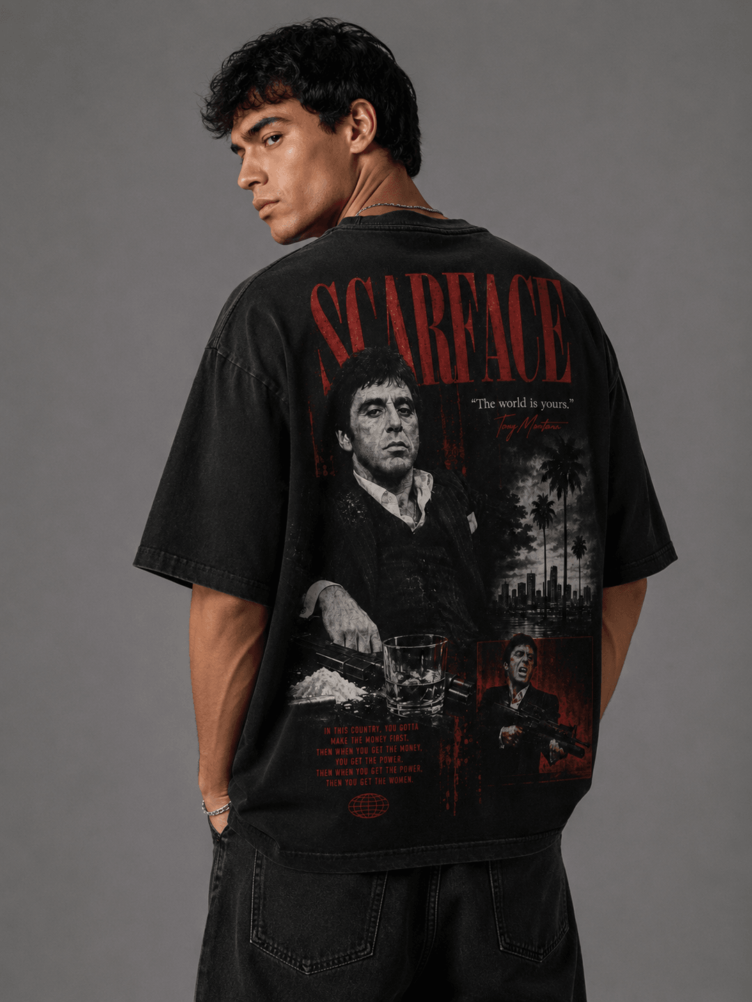 SCARFACE — black shirt mockup