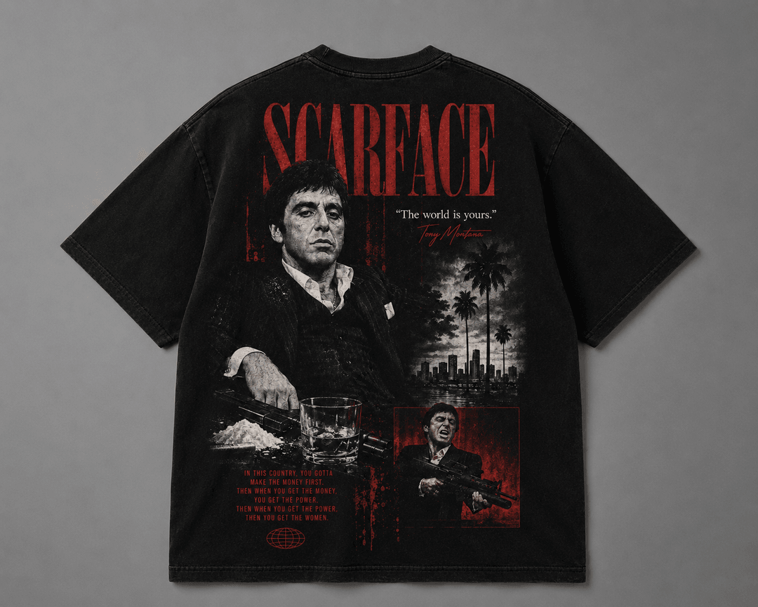 SCARFACE — black shirt mockup
