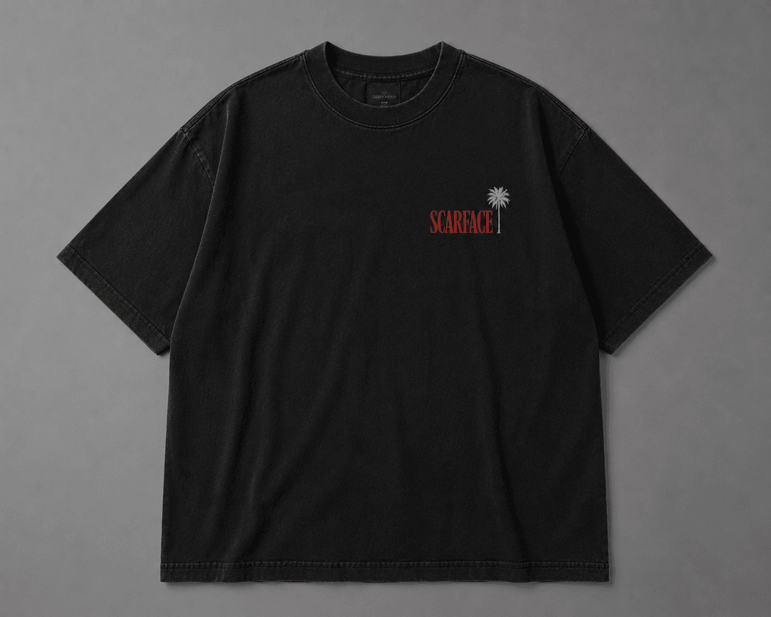 SCARFACE — black shirt mockup
