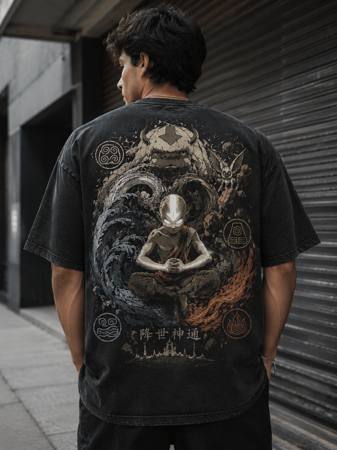 AVATAR AANG: THE LAST AIRBENDER — black shirt mockup