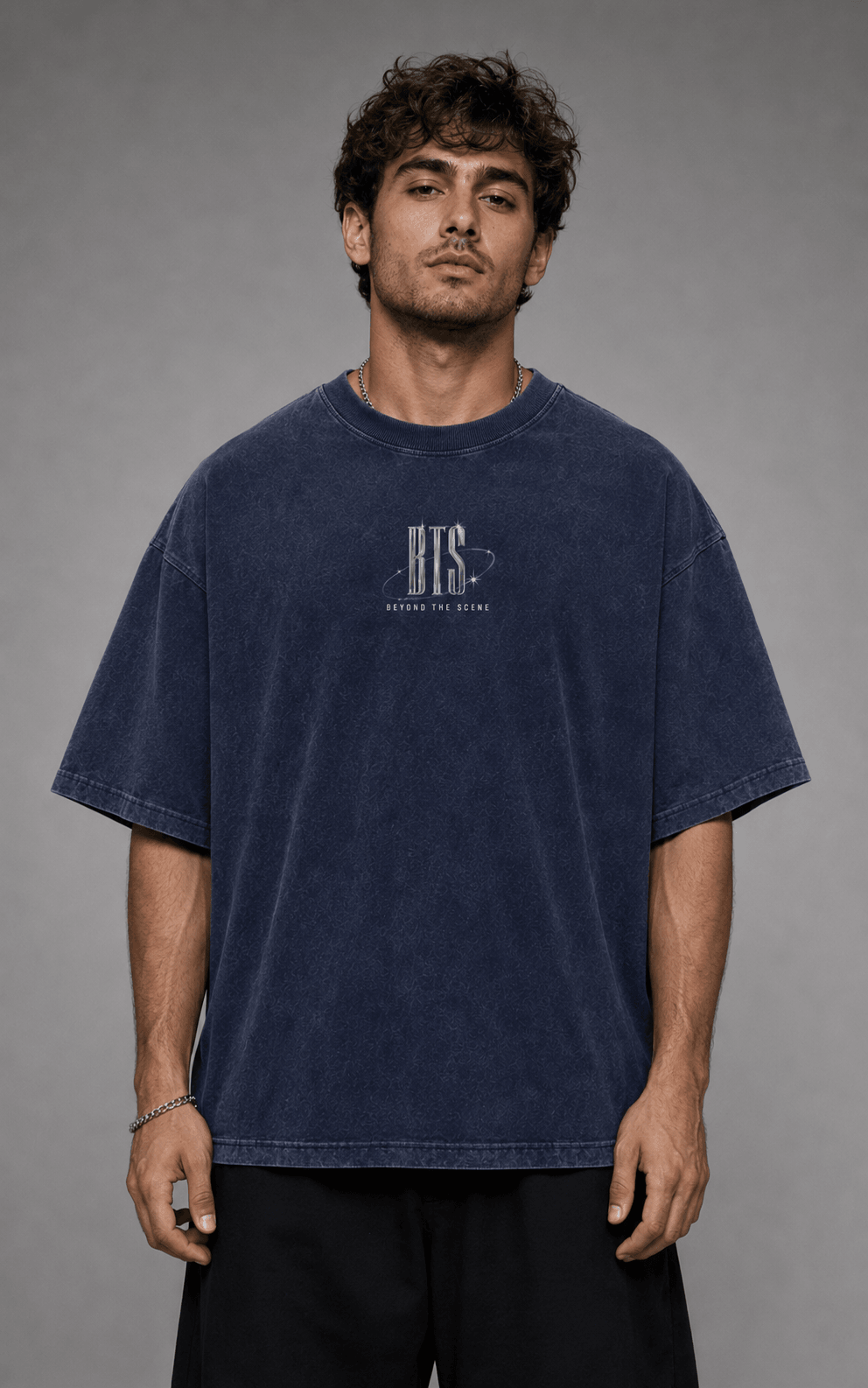 BTS — navy shirt mockup