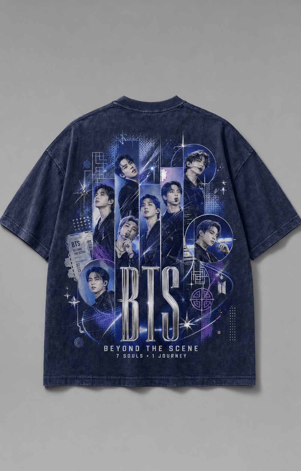 BTS — navy shirt mockup