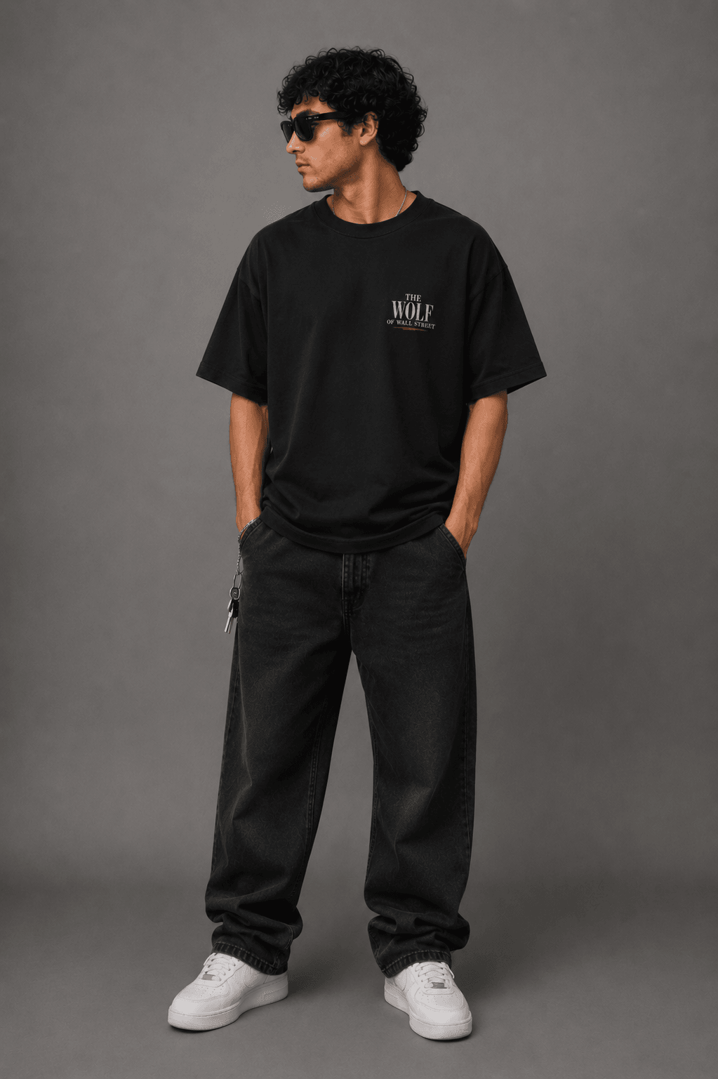 WOLF OF WALL STREET — black shirt mockup
