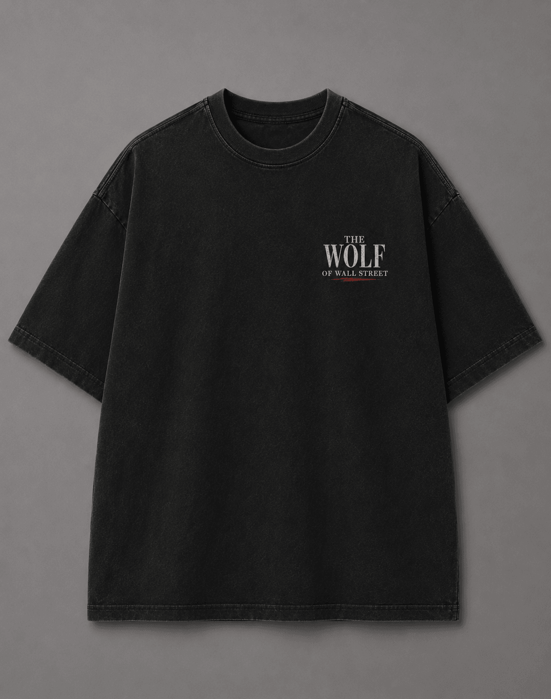 WOLF OF WALL STREET — black shirt mockup
