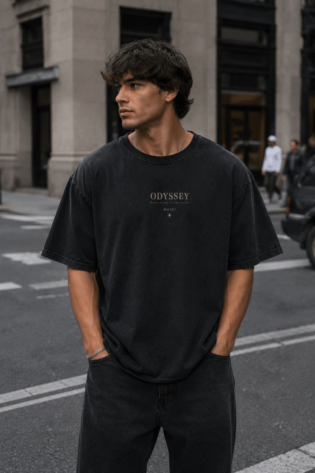 THE ODYSSEY — black shirt mockup