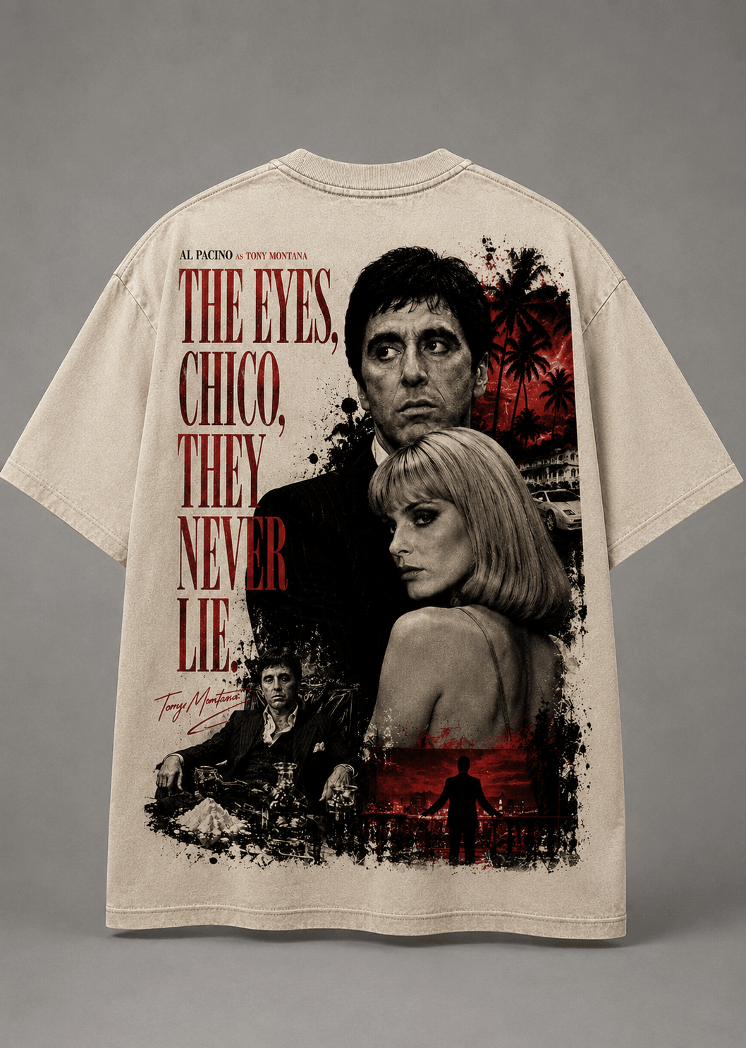 SCARFACE — white shirt mockup