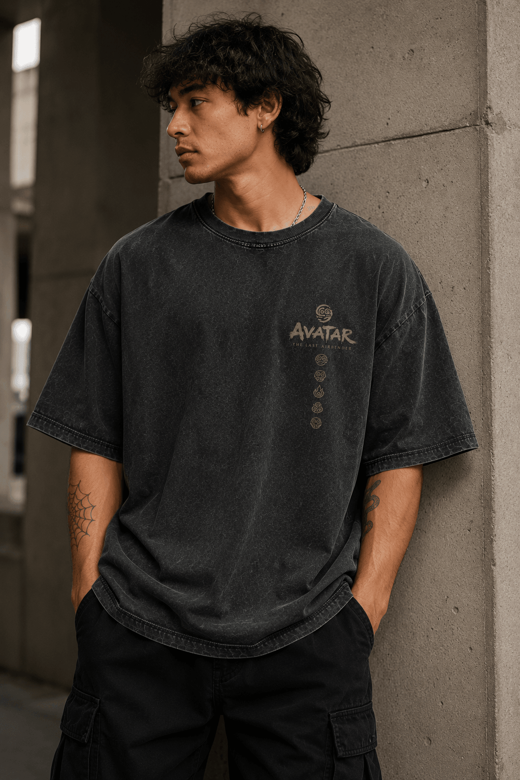 AVATAR AANG: THE LAST AIRBENDER — dark gray shirt mockup